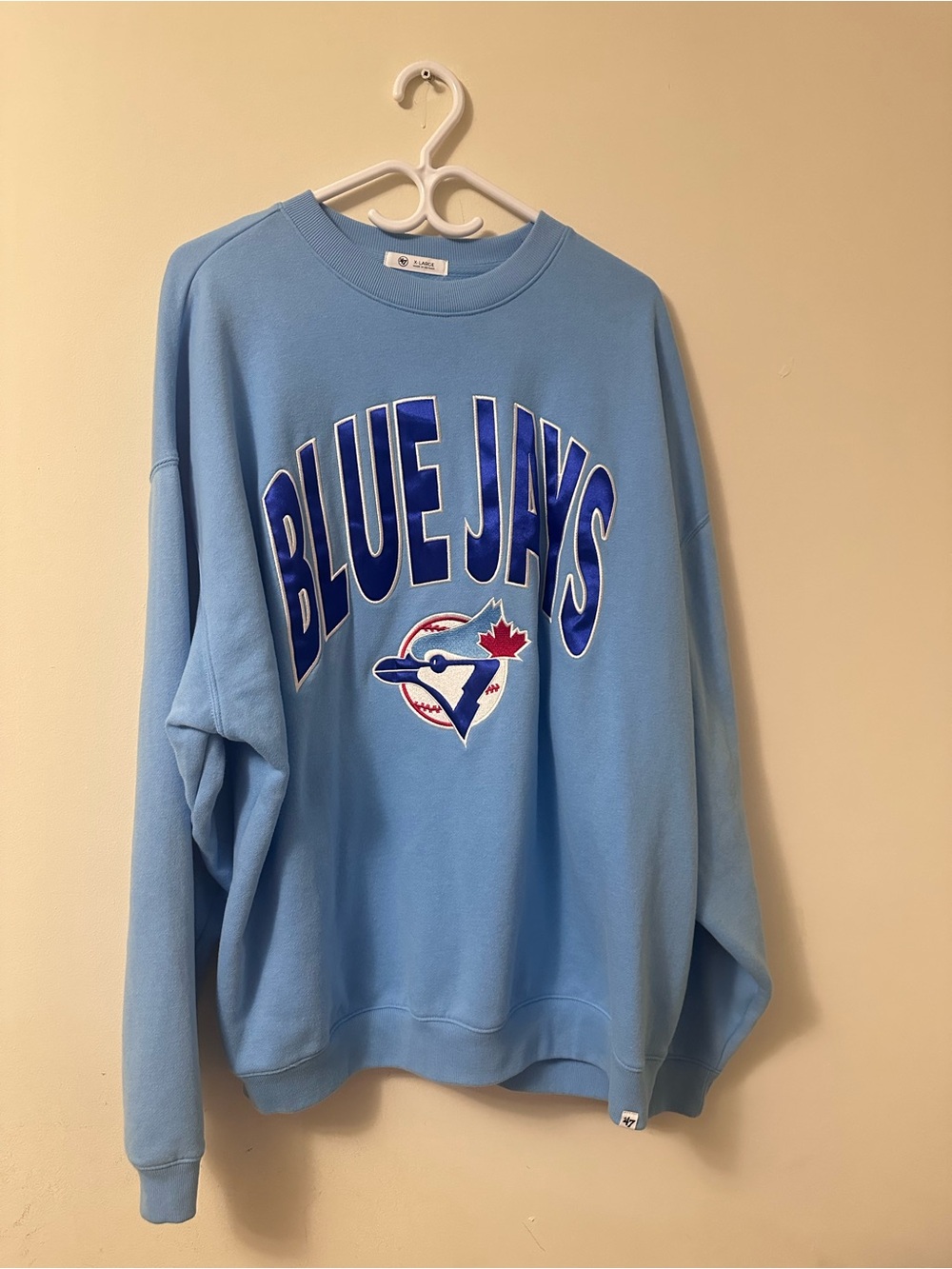 Toronto Blue Jays ’47 Brand Crewneck Sweatshirt Light Blue XL